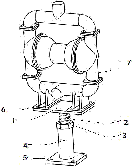 Diaphragm pump installation position adjustment device