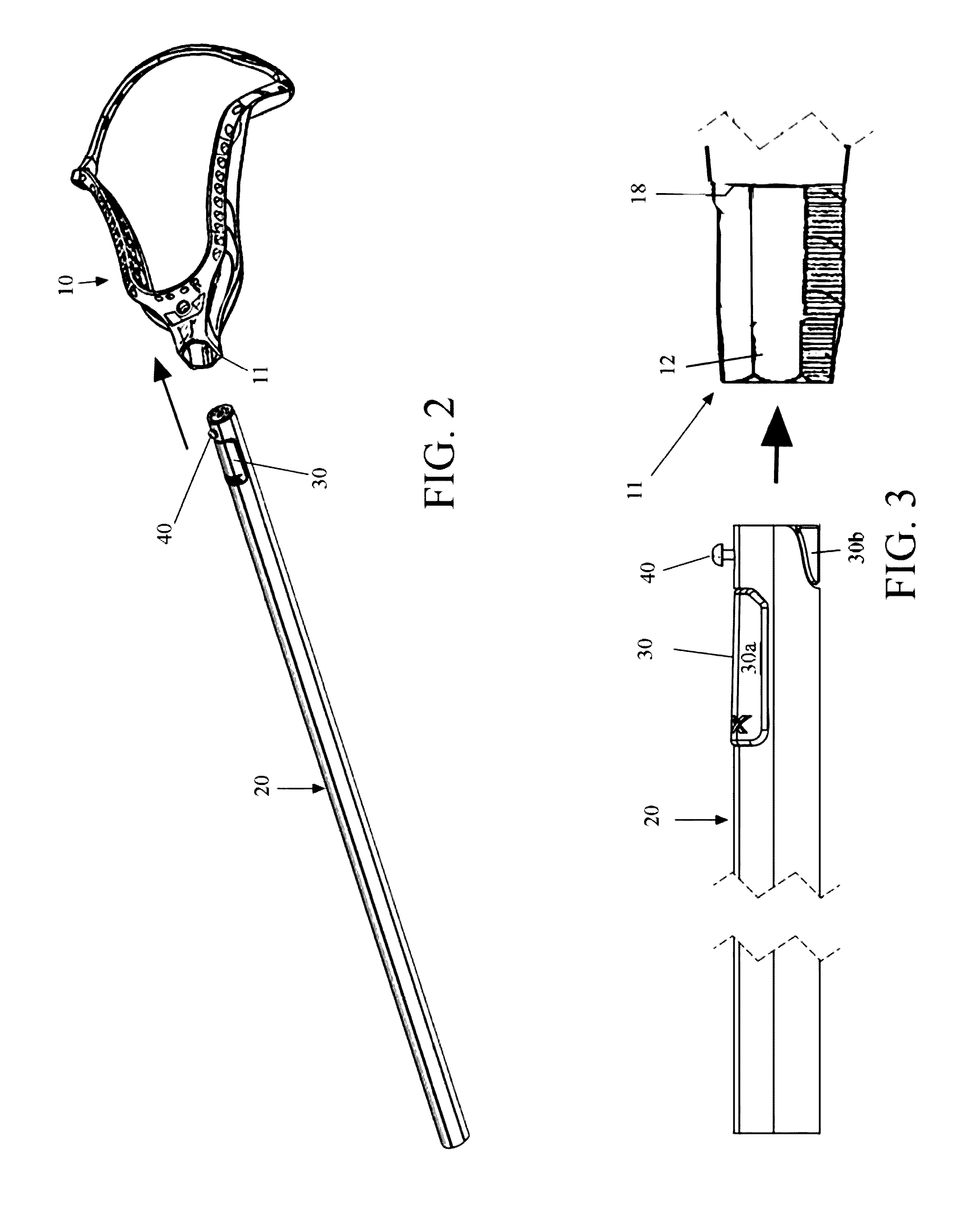 Handle-dampening lacrosse stick