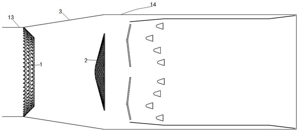 Ramjet combustor rectification grille