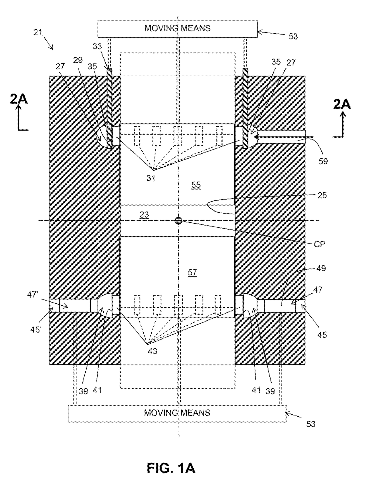 Uniflow engine with intake and/or exhaust valves