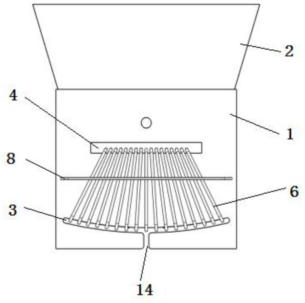 An adjustable grid-type circular large-grained seed grading device
