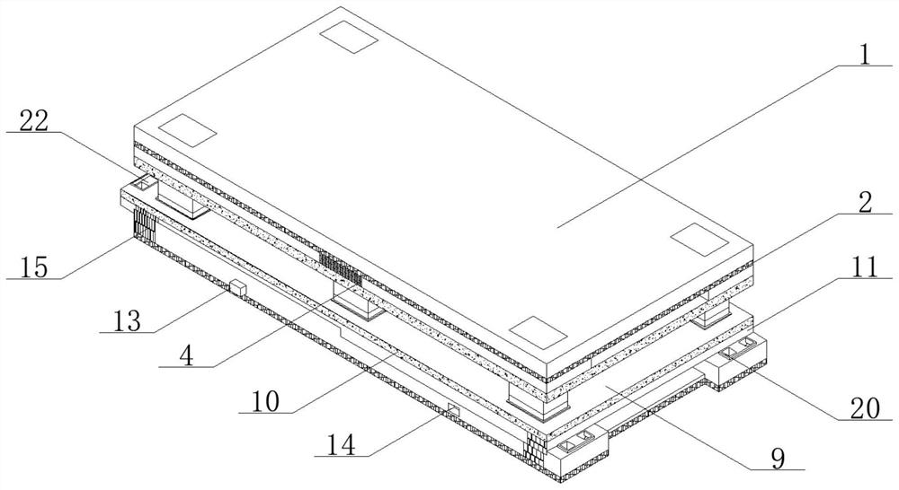 Fabricated combined structural floor convenient to mount
