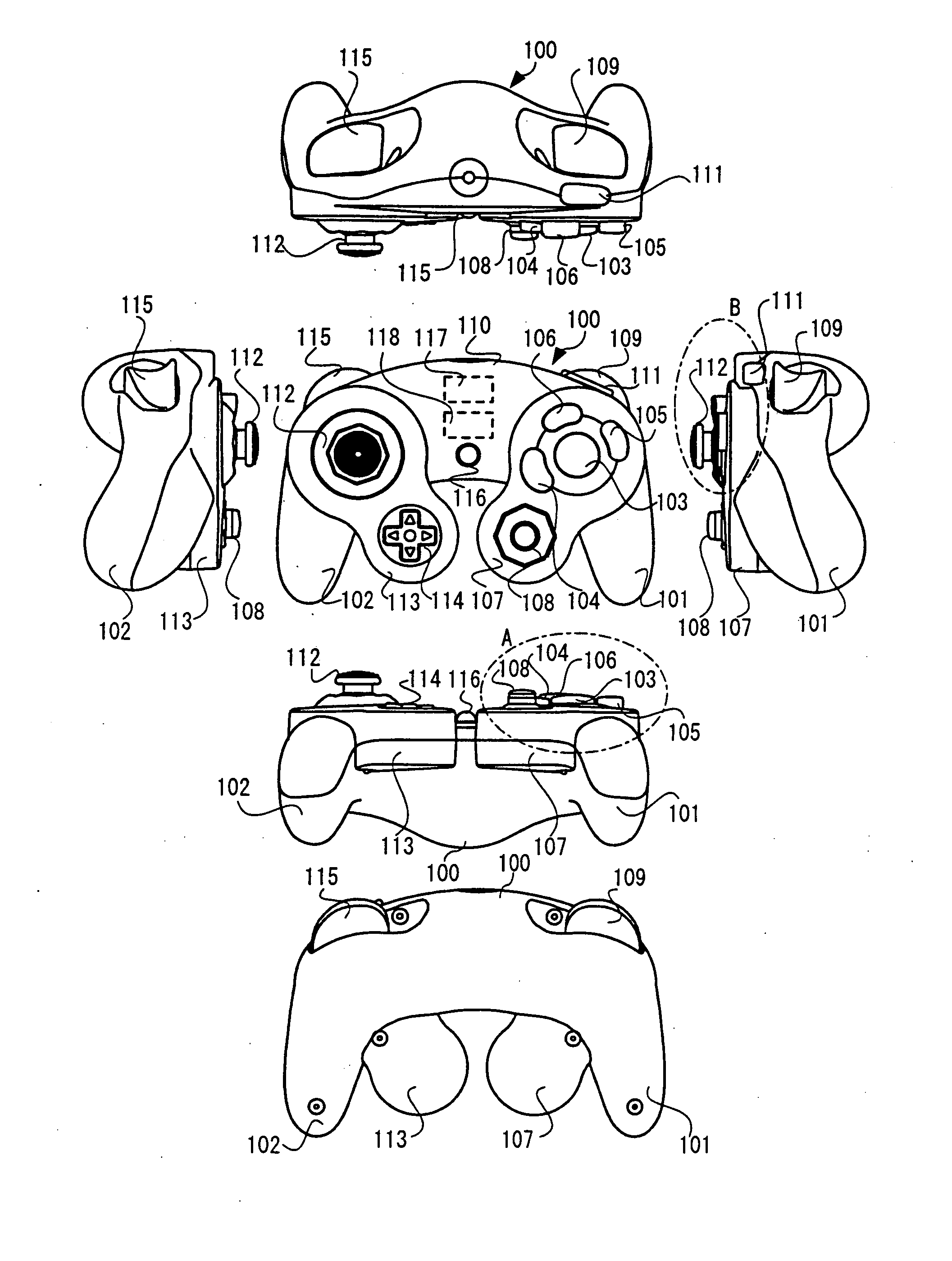 Information processing apparatus, information storing medium and program thereof, and operating device for game machine