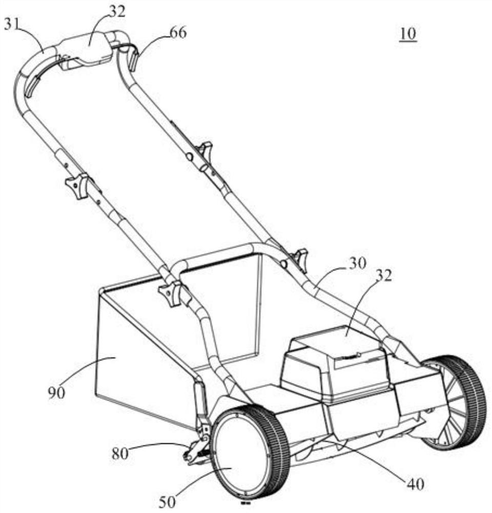Self-propelled light hob grass mower