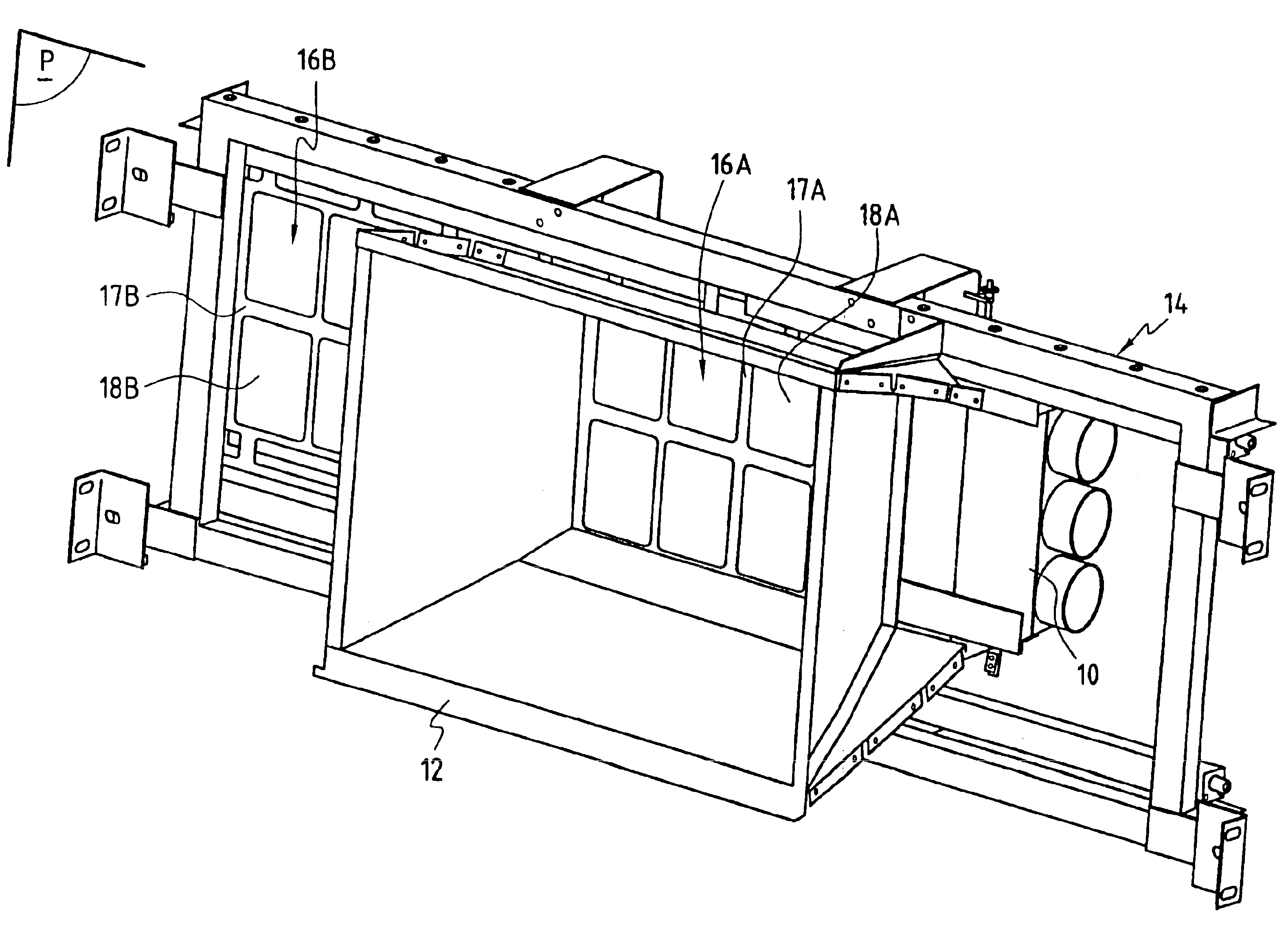 Device for exposing a face of a panel