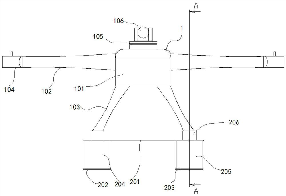 A water-landing drone