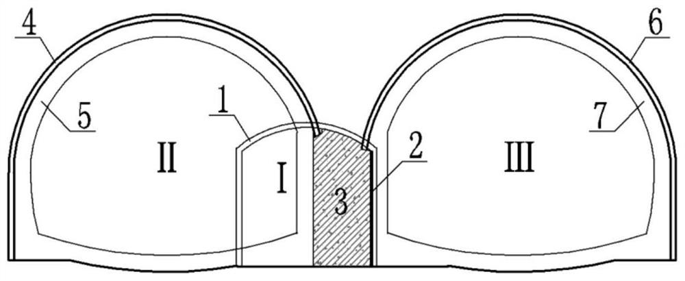 Multi-arch tunnel construction method