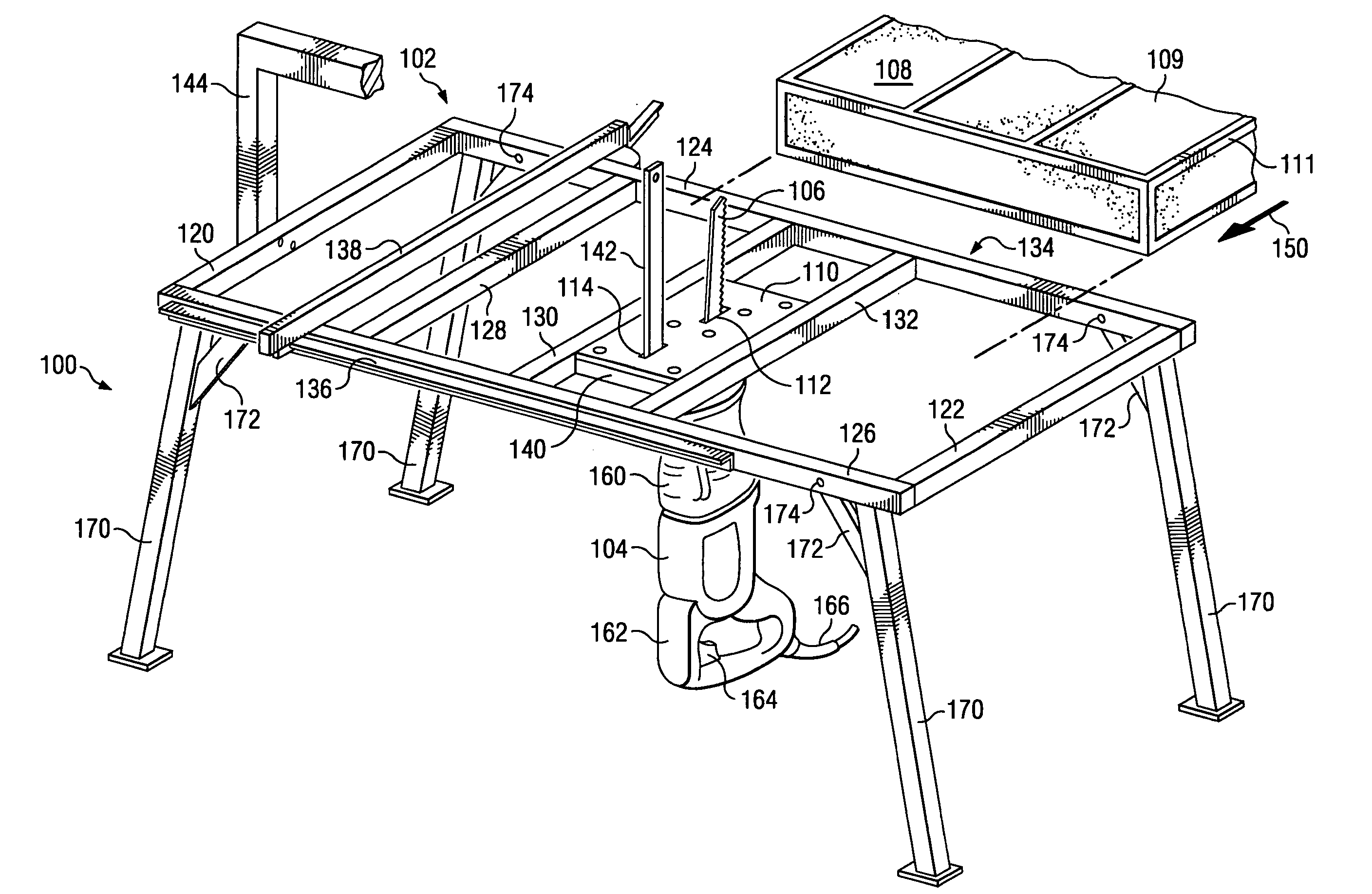 Reciprocating table saw
