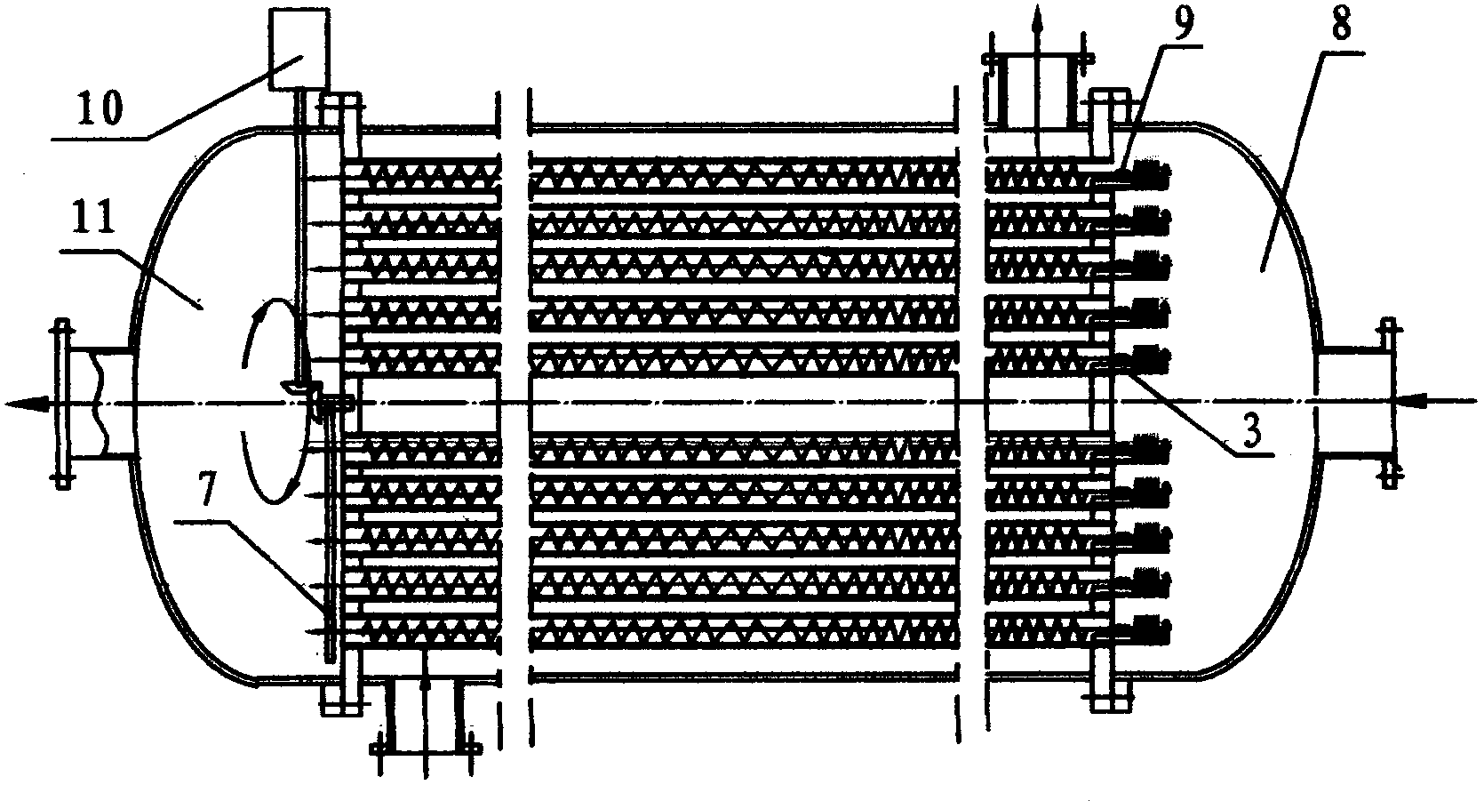 Device for automatic cleaning of hard scale in heat exchange tubes