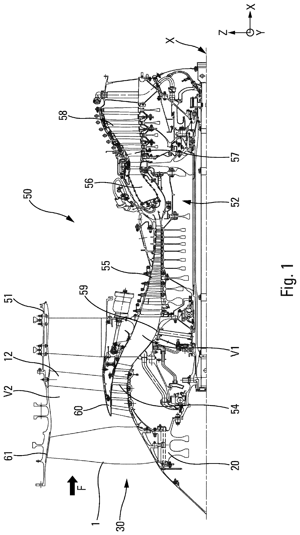 Assembly of turbine engine parts comprising a fan blade having an integrated platform, and corresponding turbine engine