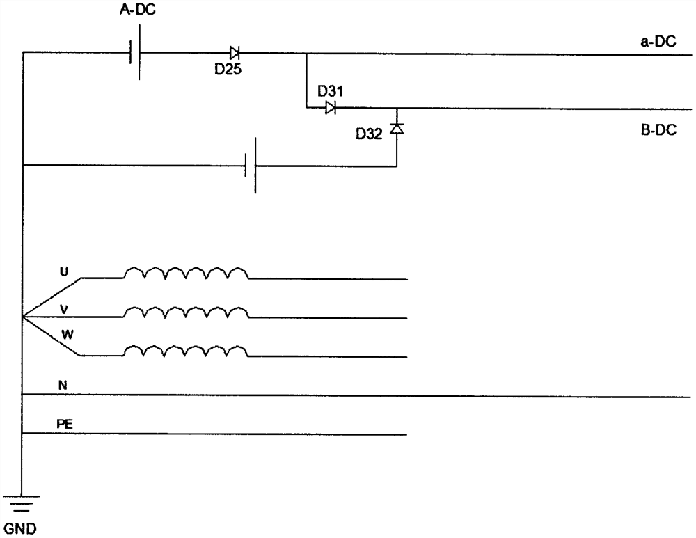 Hybrid energy four-phase power transmission system