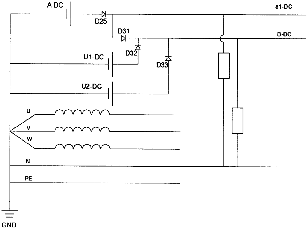 Hybrid energy four-phase power transmission system