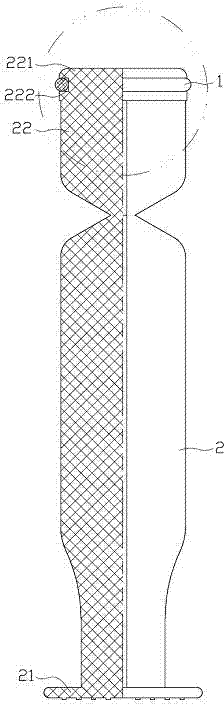 Syringe putter with o-type ring rubber plug