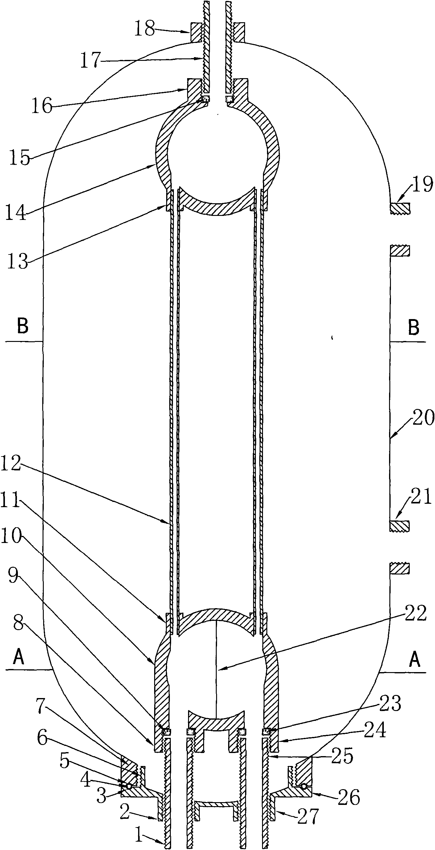 Pressure-bearing dual-cycle all-plastic water tank liner of heat exchanger