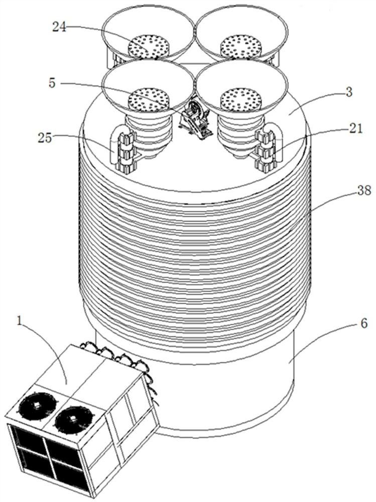 A wheat drying device for flour processing