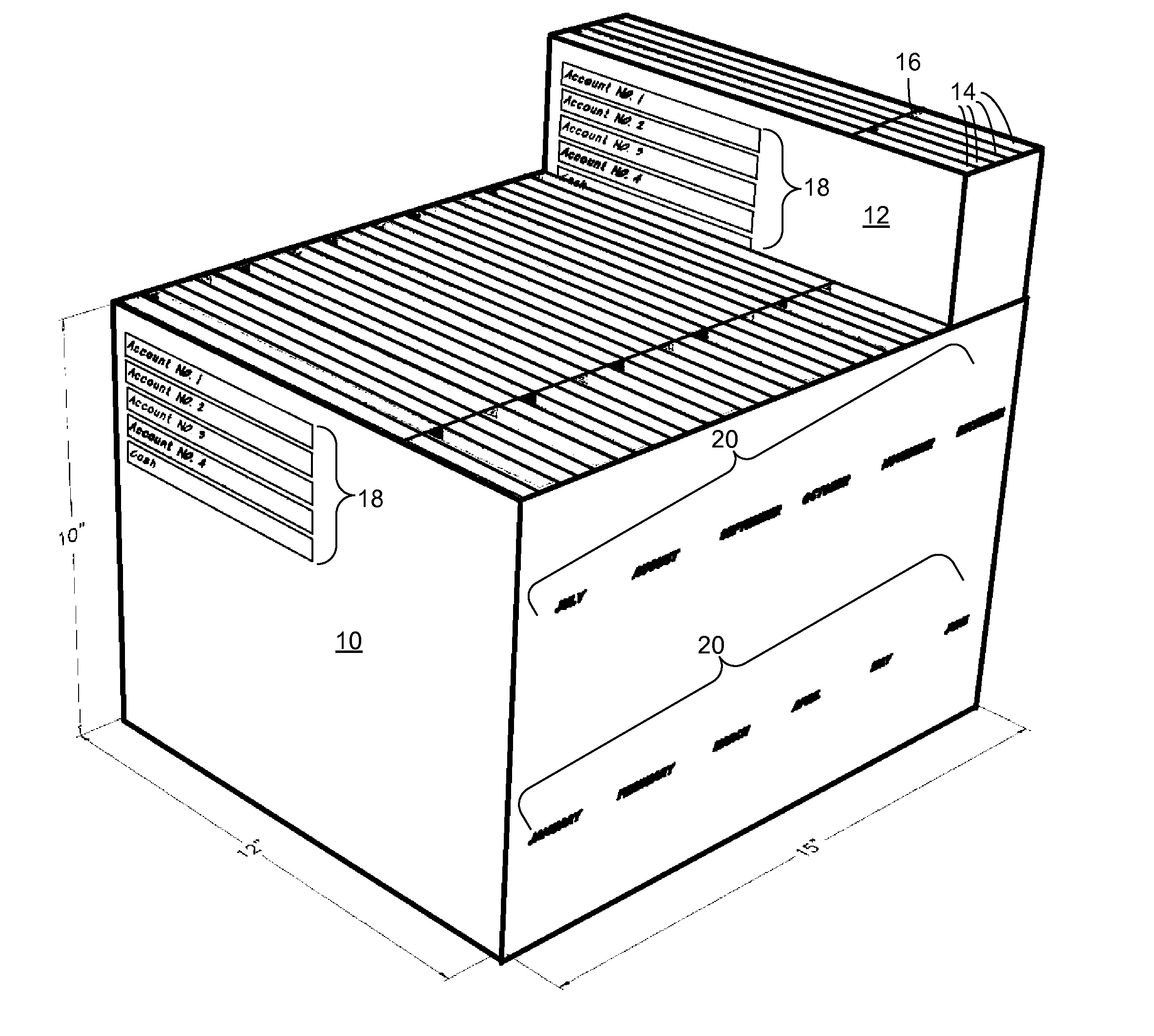 Chronological document organizer box