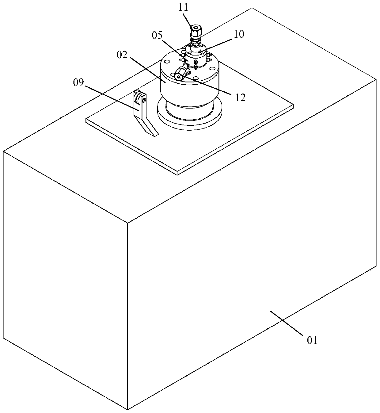 A test bench for simulation and measurement of lateral force of plunger motion of high-speed plunger pump