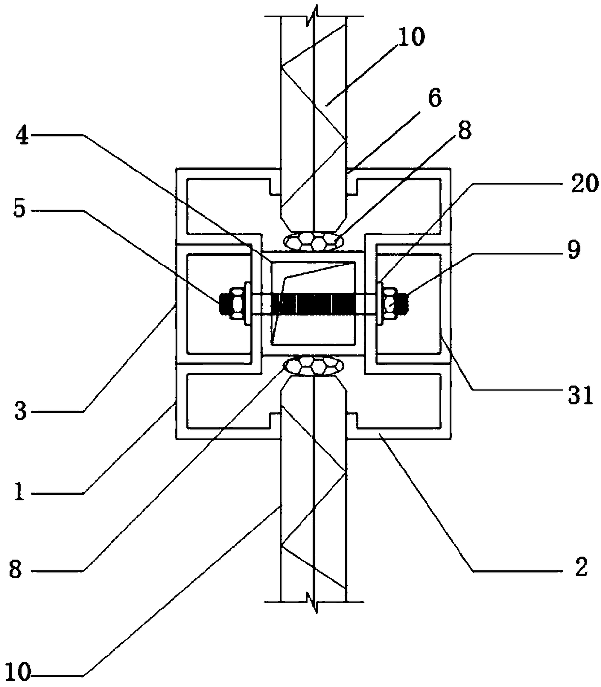 Detachable light-transmissive glass curtain wall shape fixing and installation system