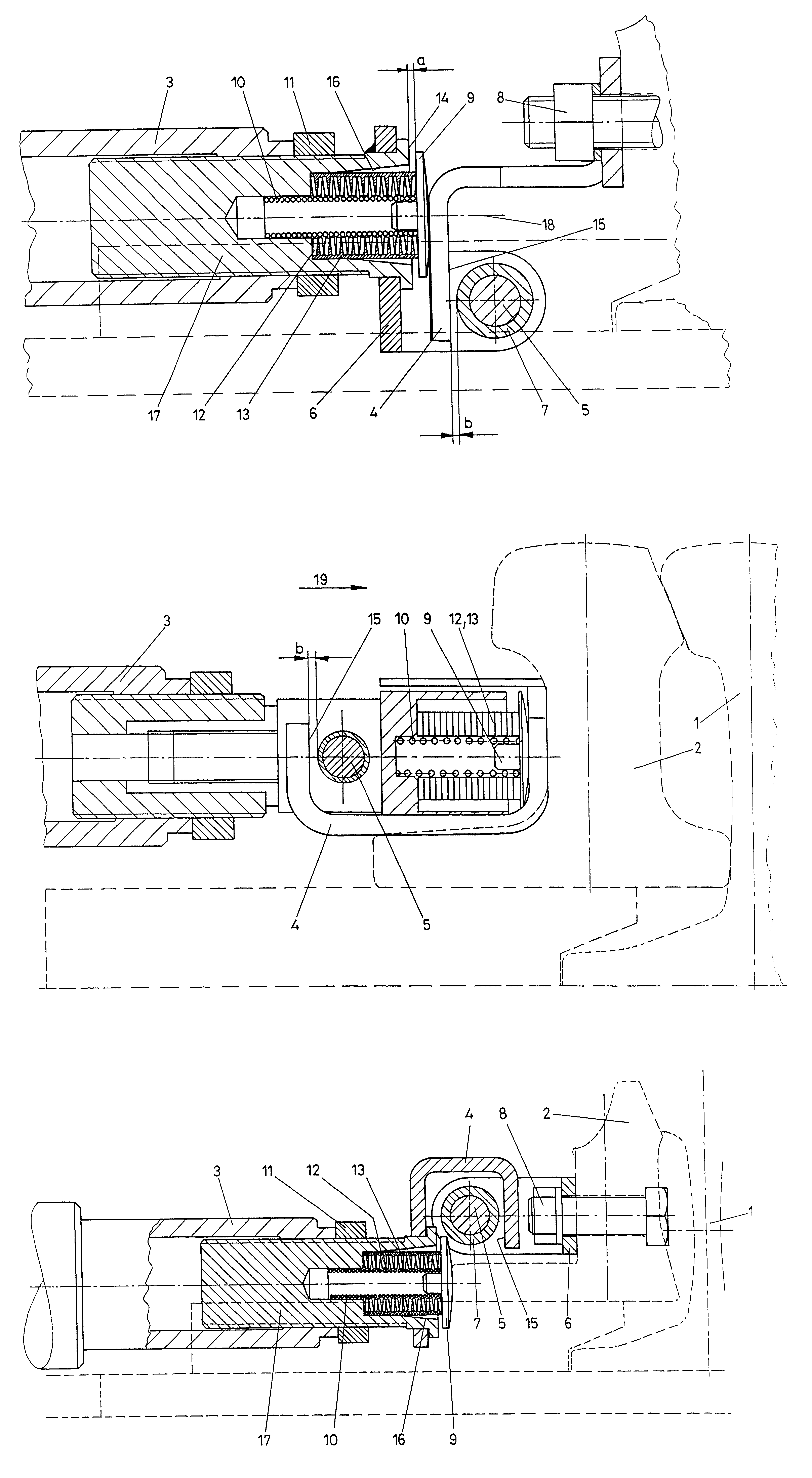 Coupling device for a point actuator and/or lock