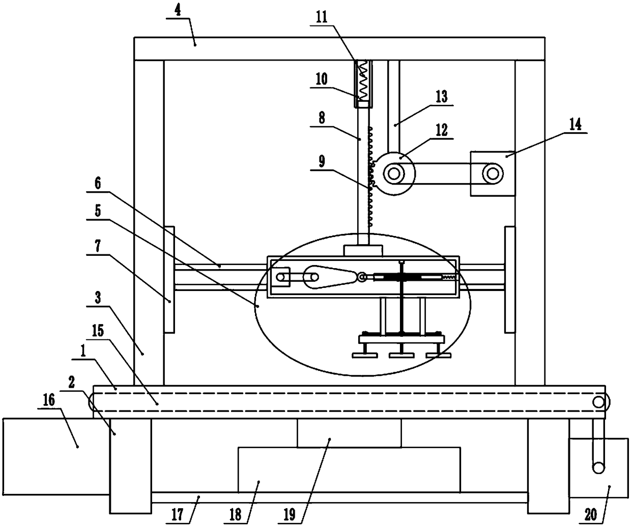 Batch PCB continuous grinding device used in production process of electronic parts