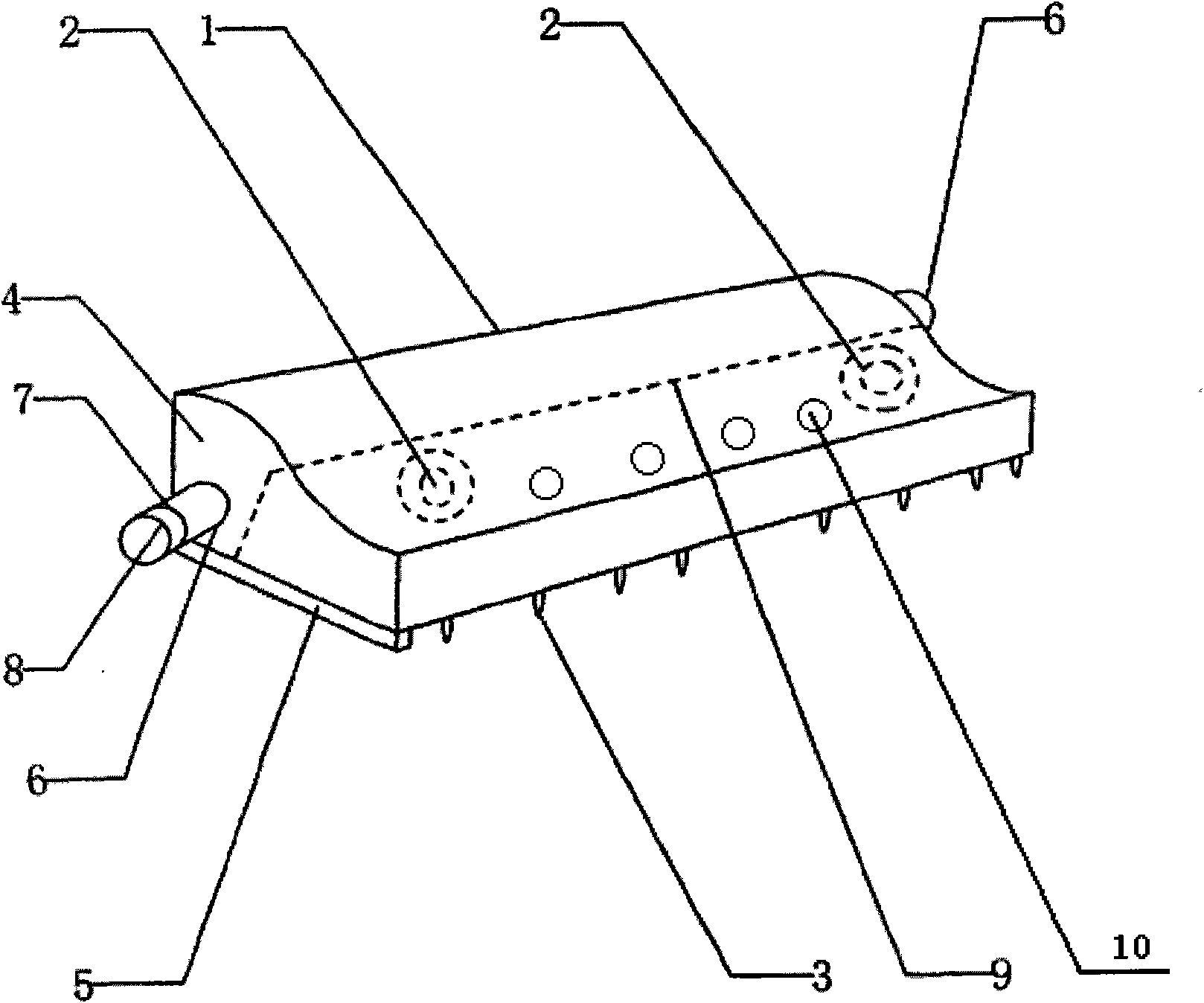 Energy-saving and emission-reducing cleaning device of split air conditioner