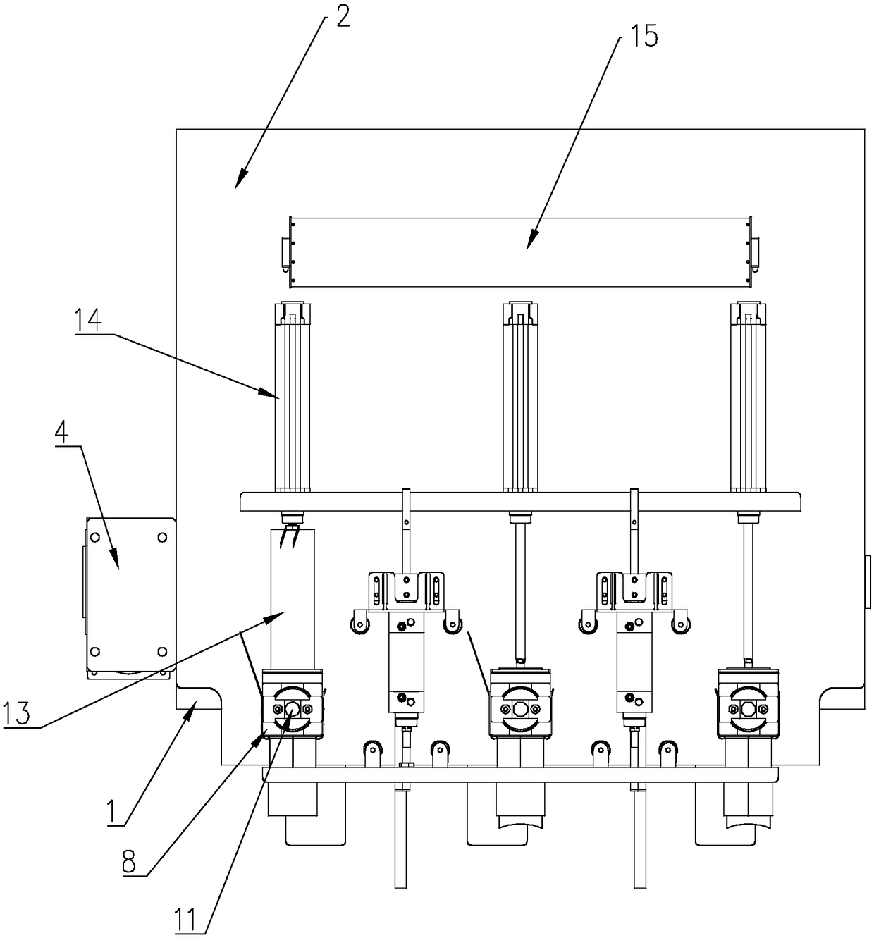 Intelligent adjustable high-precision material discharging device used for full-automatic food packing machine