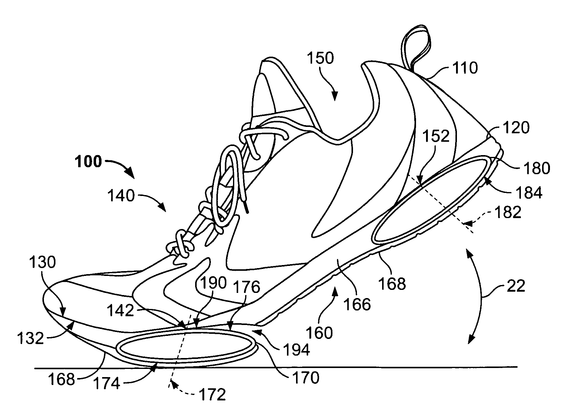 Shoe apparatus with improved efficiency