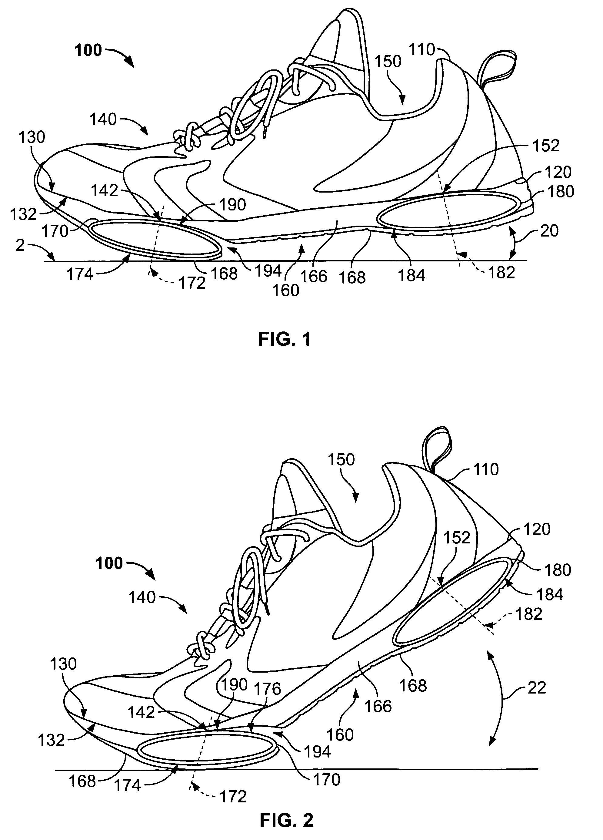 Shoe apparatus with improved efficiency