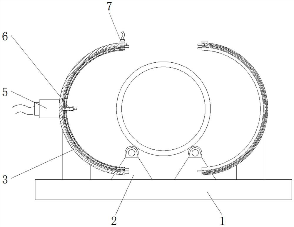 Wind power generation tower barrel welding device