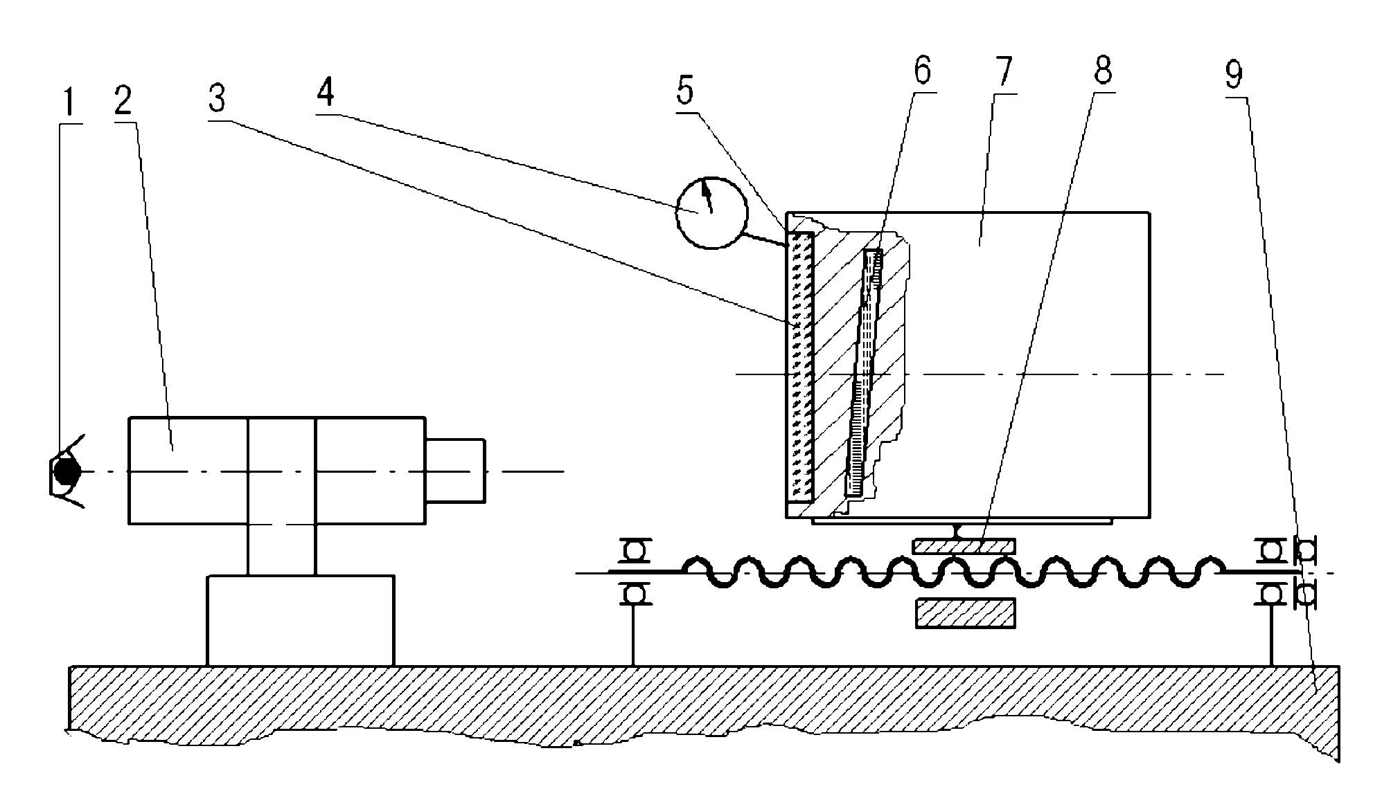 Optical detection method for parallelism of planar array CCD target surface and installation locating surface