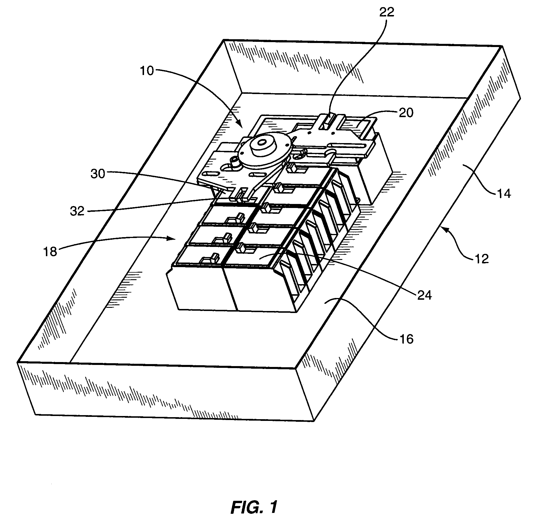Switching mechanism with shock absorber