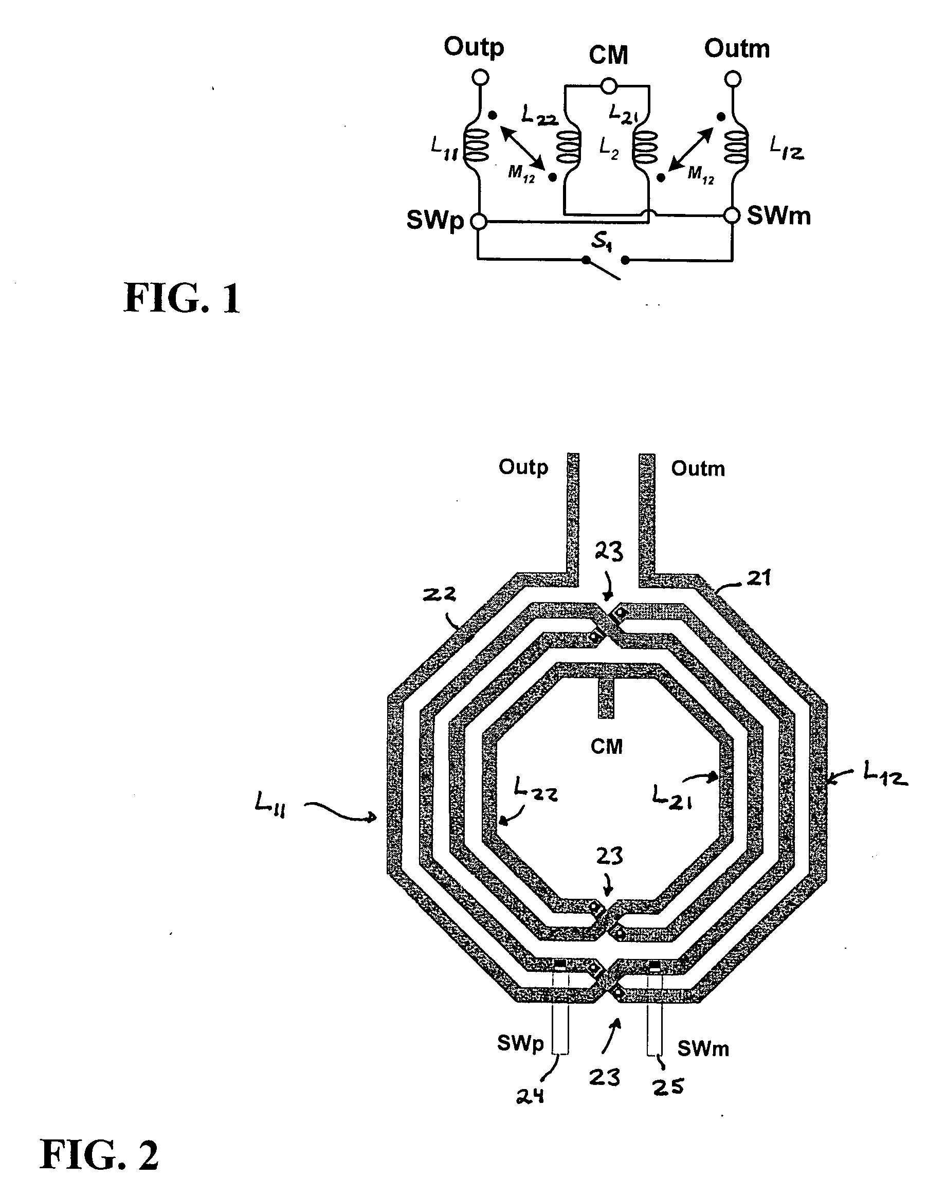 Inductor device for multiband radio frequency operation