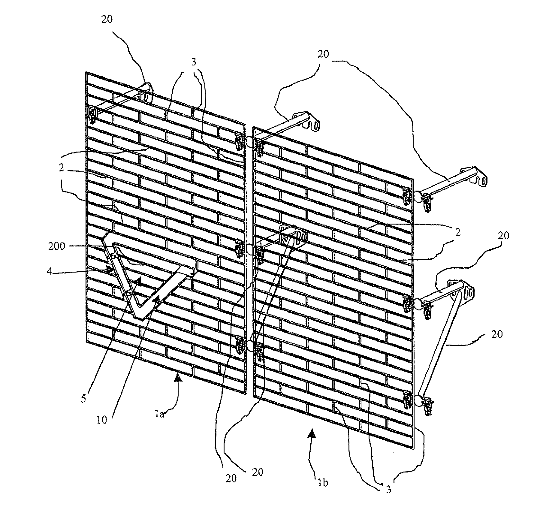 Ballistic protection grid having an access hatch