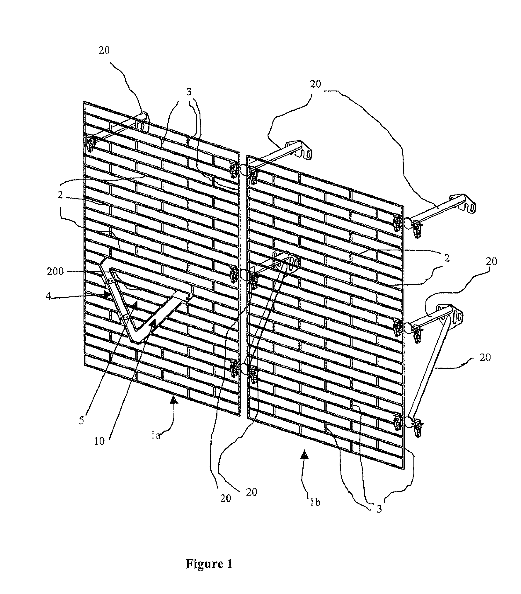 Ballistic protection grid having an access hatch