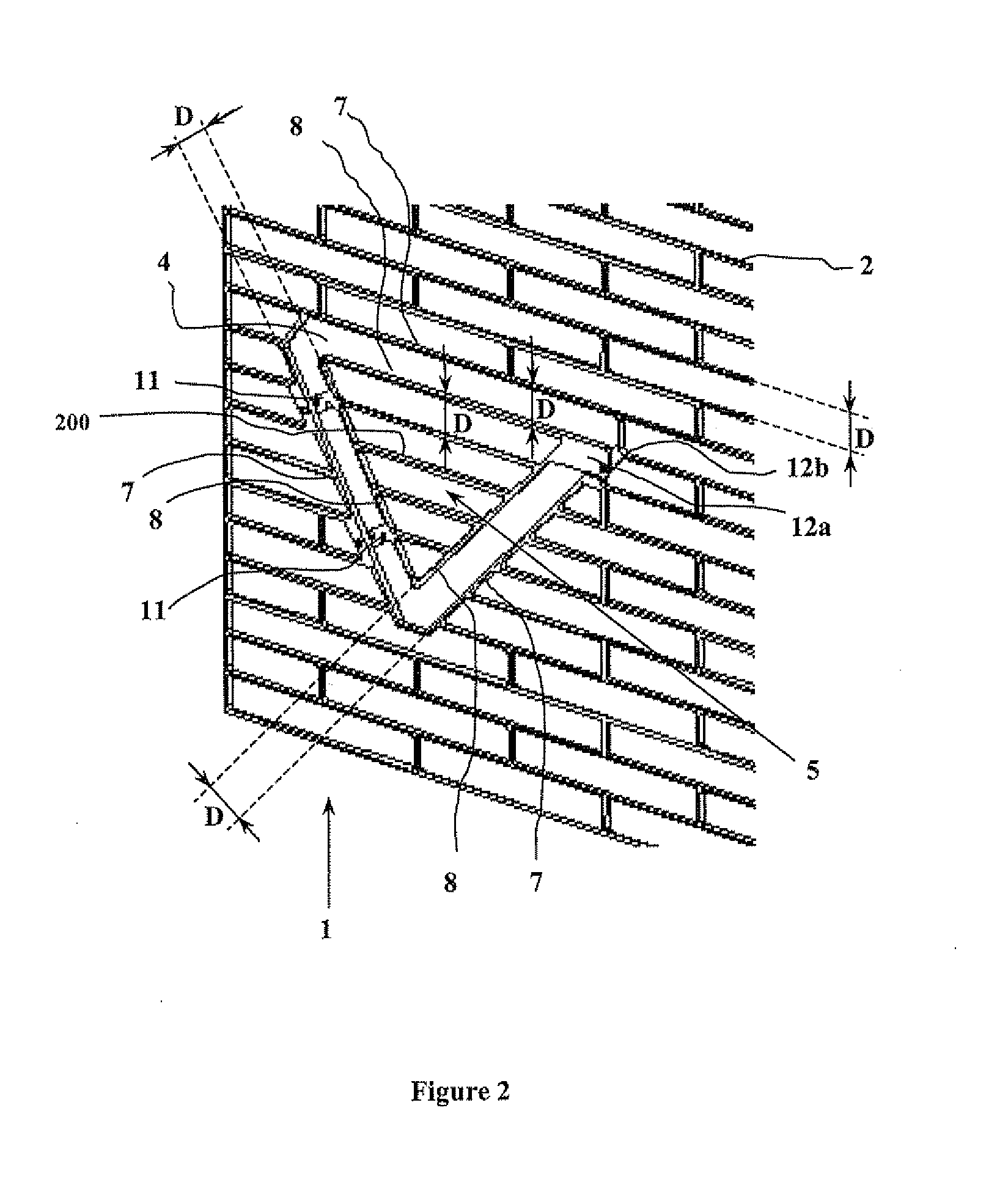 Ballistic protection grid having an access hatch