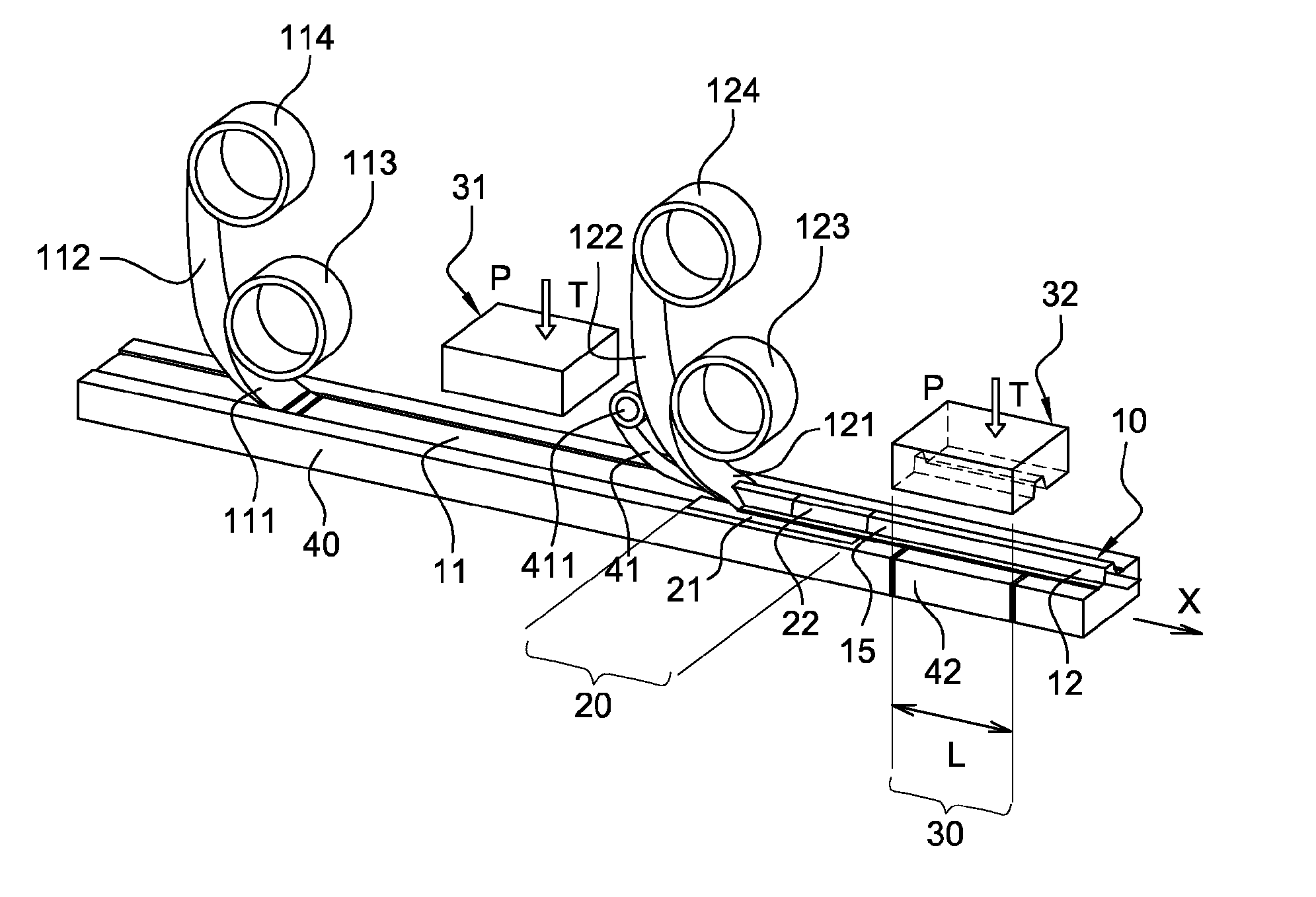 Method for producing an extruded stiffened panel, and device for implementing same