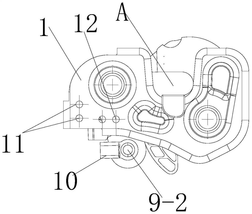 Novel first-gear seat backrest lock