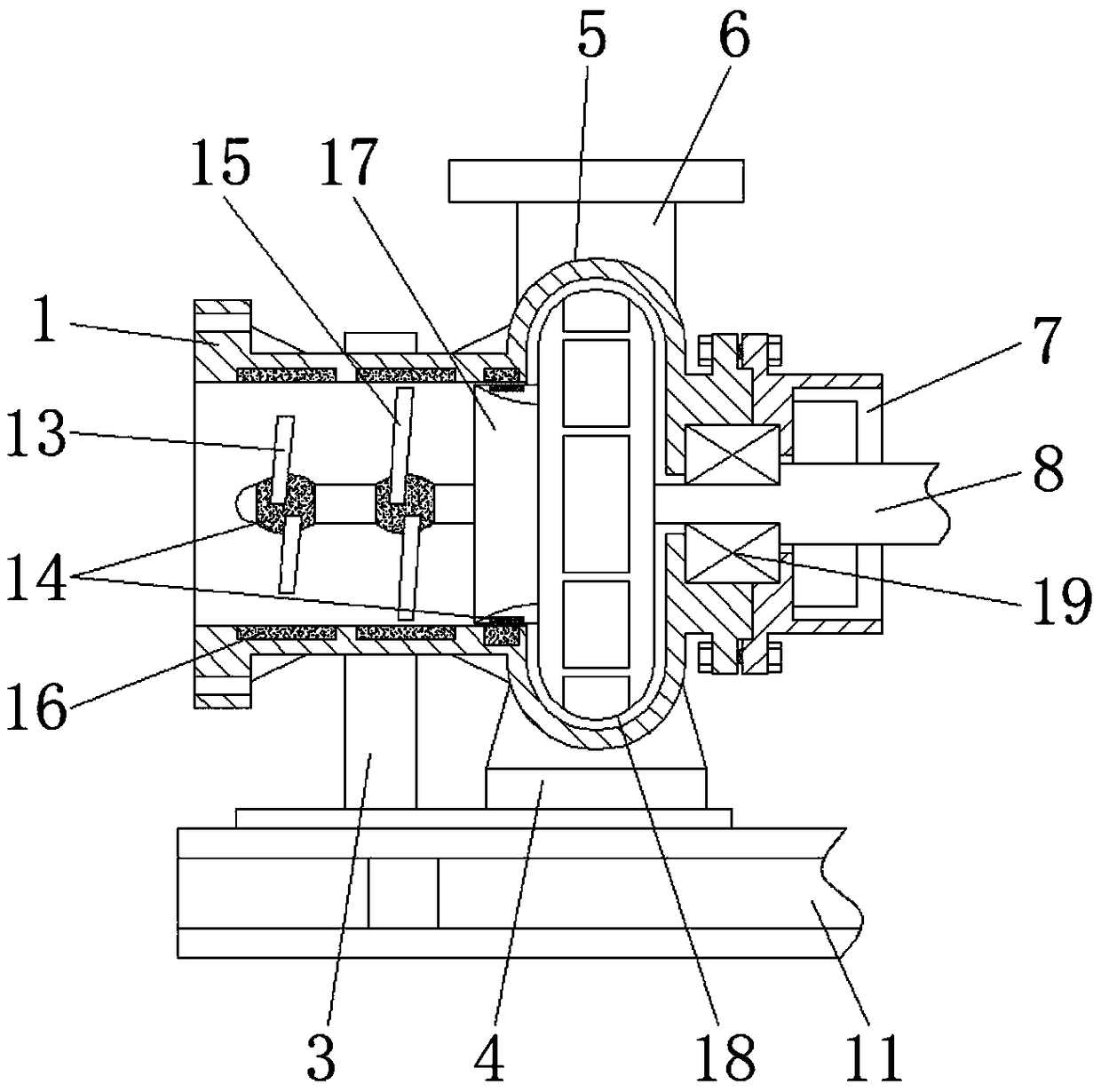 Energy-saving type water pump capable of accelerating water transmission