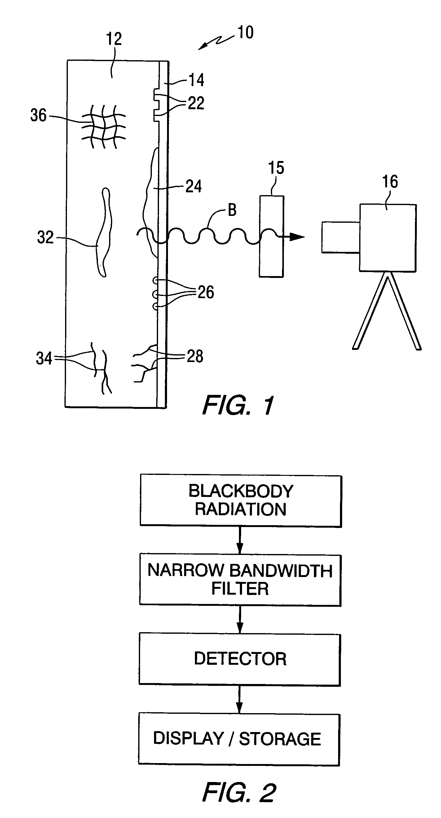 Spectral filter system for infrared imaging of substrates through coatings