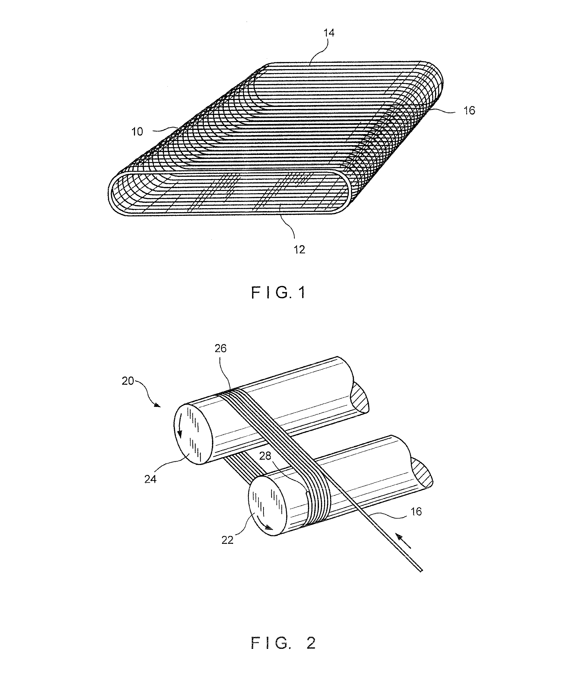 Industrial fabric including spirally wound material strips with reinforcement