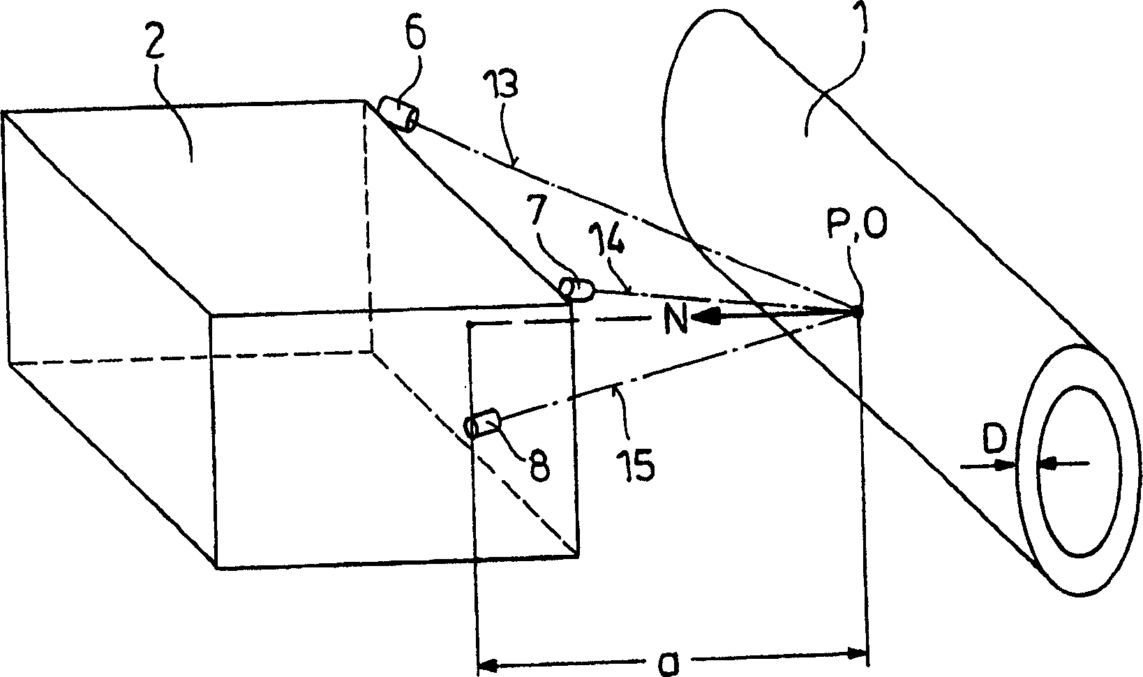 Device for measuring pipe wall thickness in pipe press