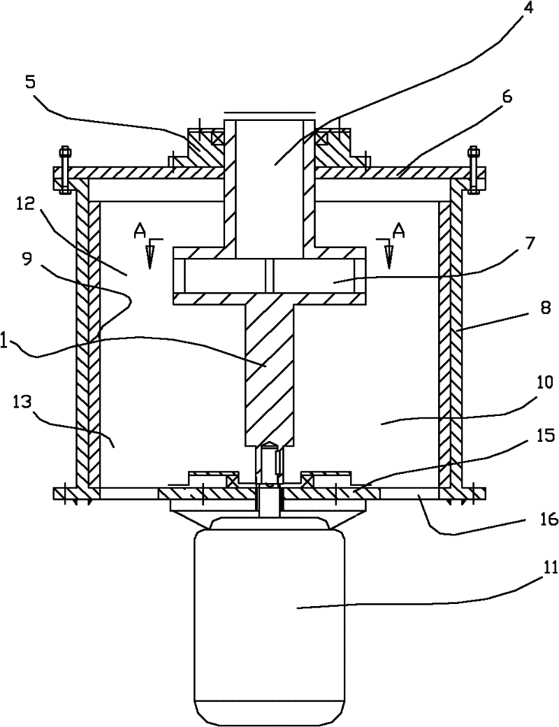 Turbine reaction composite vertical mill