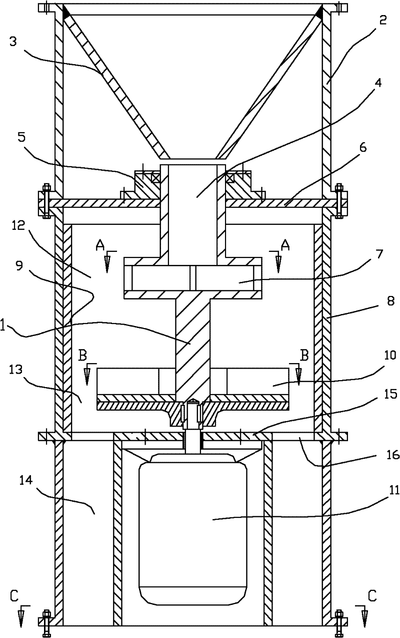 Turbine reaction composite vertical mill