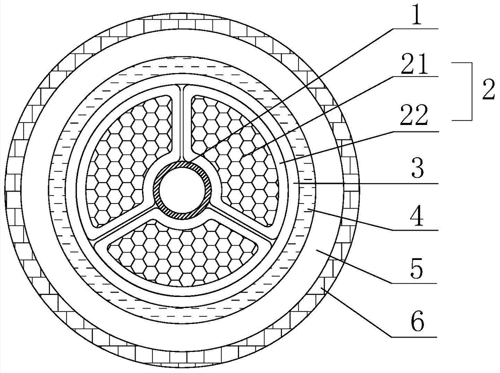 Circular oil-submerged pump cable