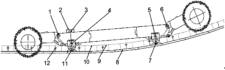 Attitude solving and predicting method of fully mechanized coal mining face logging device