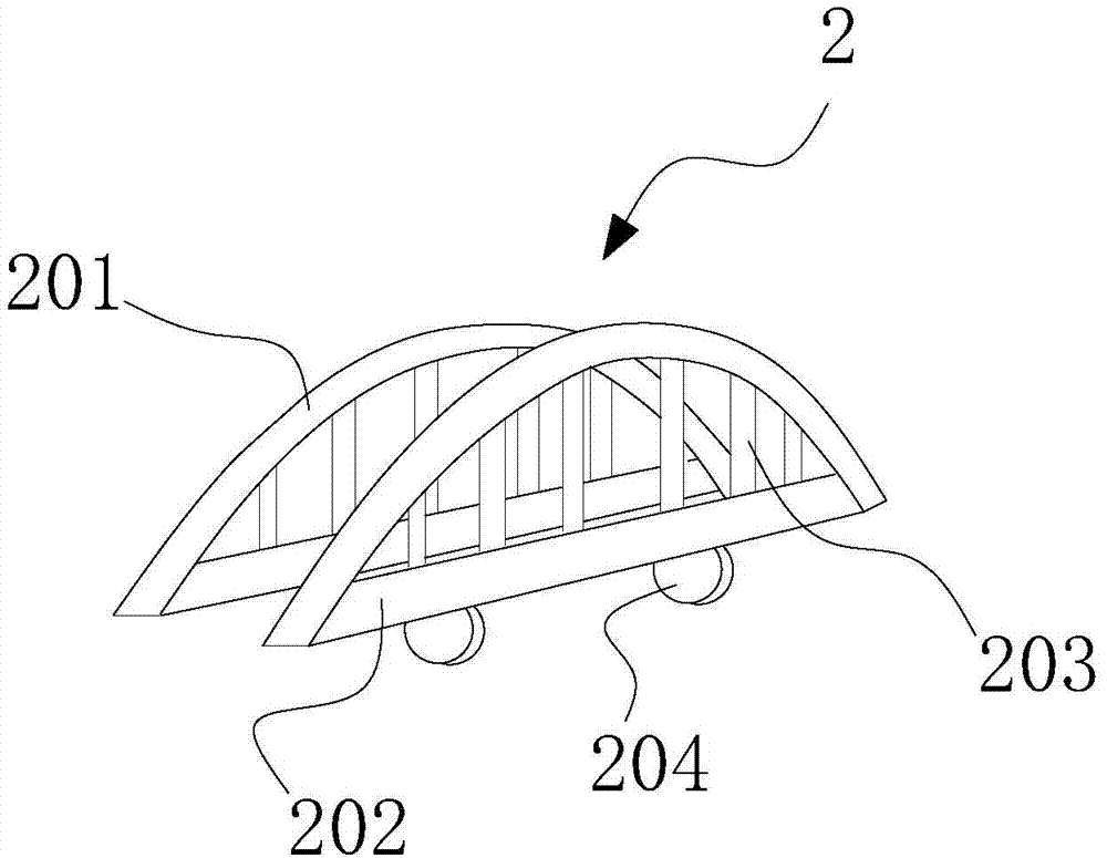 Lining construction method for suspension rail type trolley