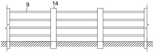 Road isolation fence with built-in coordinated energy consumption combined structure