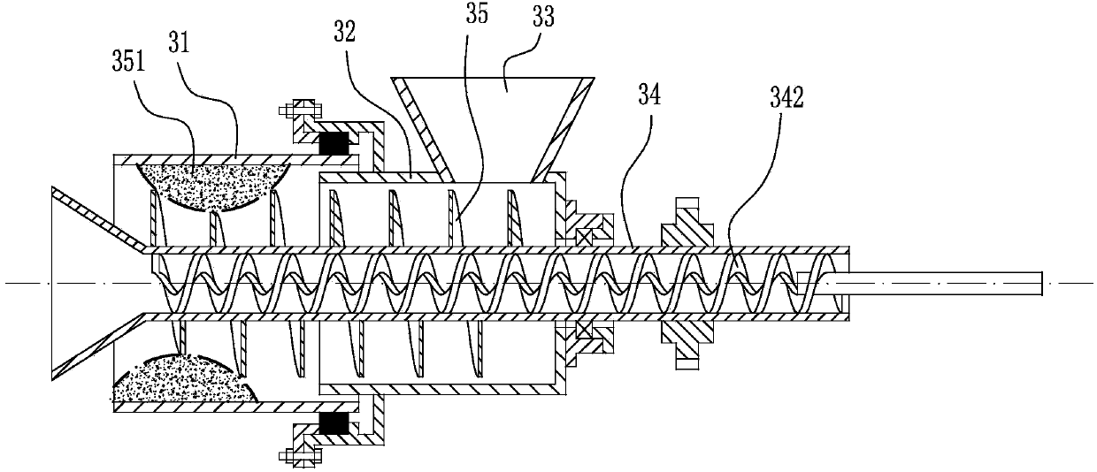 Continuous feeding vent device for cracking furnace