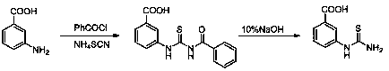 Thiazolyl aminobenzoic acid derivative and application thereof
