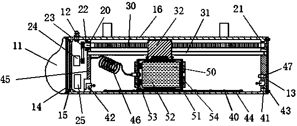 An underwater robot center of gravity adjustment device